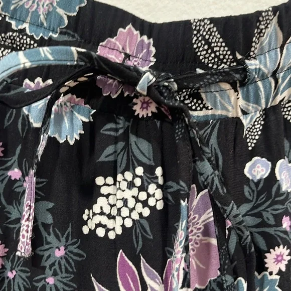 LOFT Floral Wide Leg Ankle Pull- On Pants, Size M, NWOT - Picture 4 of 15
